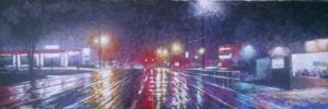 Cantrell Road Rain Acrylic on Canvas 36” x 12” $1,100