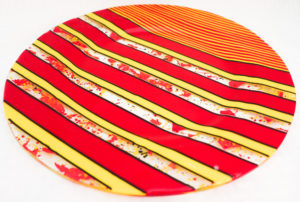 Red Yellow Stripe Platter
