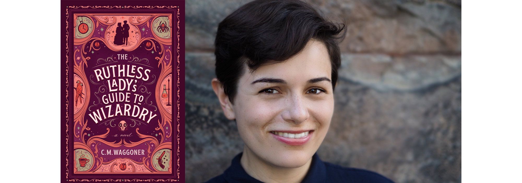 author headshot and book cover