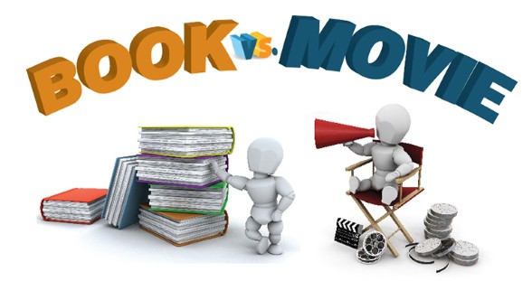 stack of books and movie director