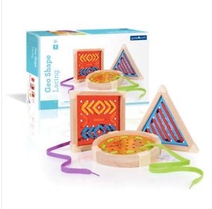 TOY : Toddlers : Lacing Set, Geo Shapes