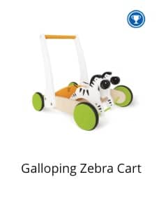 TOY : Toddlers : Push-along, Zebra Cart