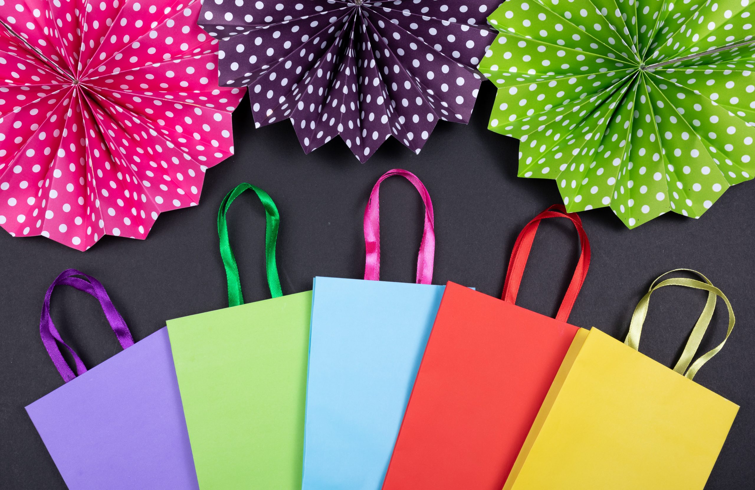 colorful paper bags