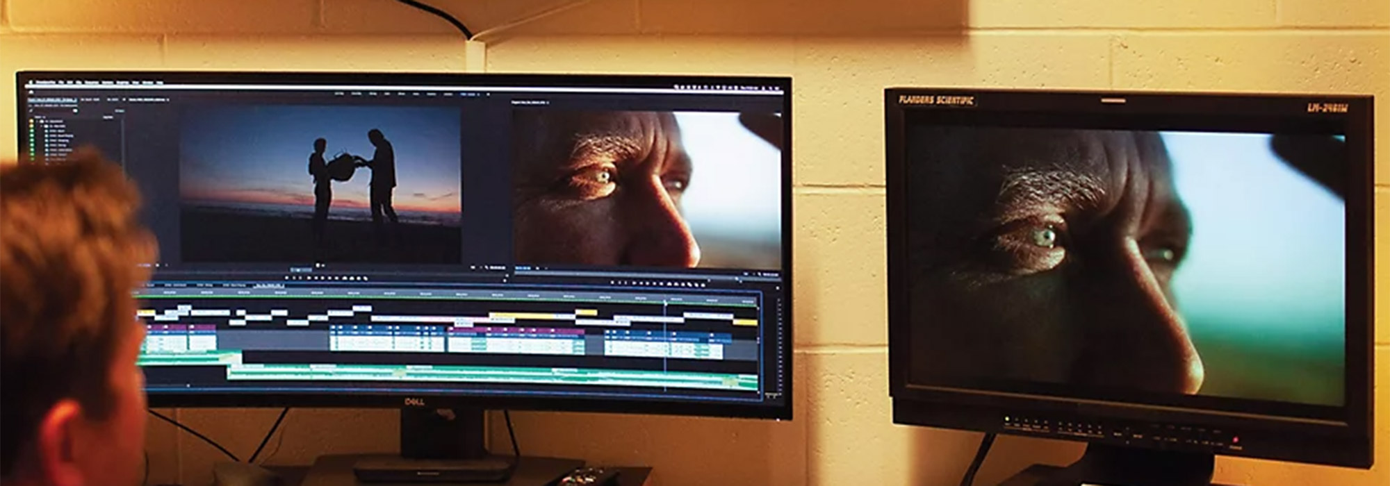 a person using adobe after effects software