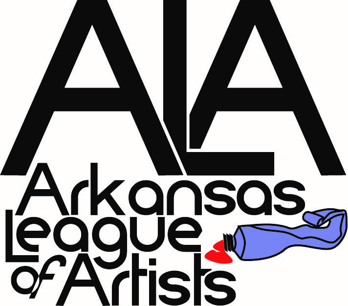 Tube of red paint with "ALA Arkansas League of Artists"